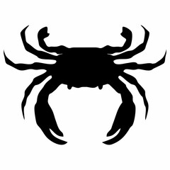 black crab silhouette with claws