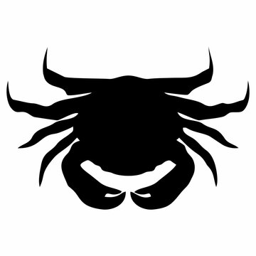 recommend clip art: black crab silhouette with claws