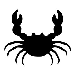 black crab silhouette with claws