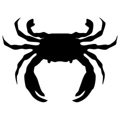 black crab silhouette with claws