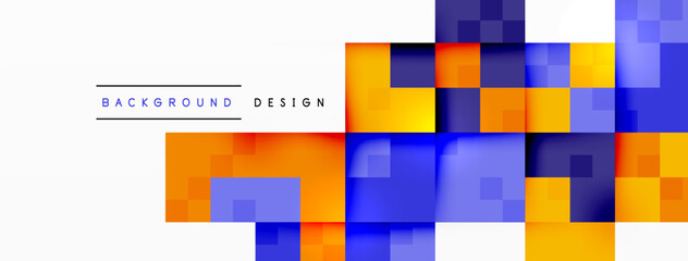 Dynamic colorful squares background. Vector Illustration For Wallpaper, Banner, Background, Card, Book Illustration, landing page