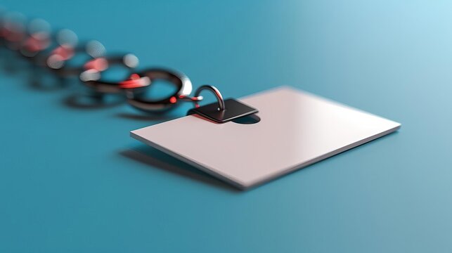 Name Badge A name badge or lanyard, symbolizing event identification and introductions