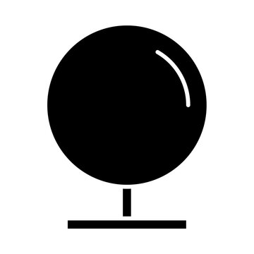 recommend clip art: makeup mirror icon, silhouette vector isolated on white background. simple and modern design