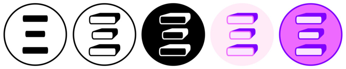 Obraz premium Set trendy Ethereum Symbol icon. Digital currency pictogram vector illustration