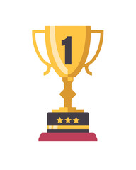winner #1 trophy number one winner's golden shine winner's circle brand new award sweepstakes winning modern black base gold stars trophy resizable vector generative ai 