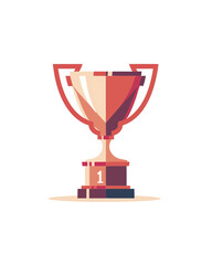 winner #1 trophy number one winner's golden shine winner's circle brand new award sweepstakes winning red 2d large trophy resizable vector generative ai 