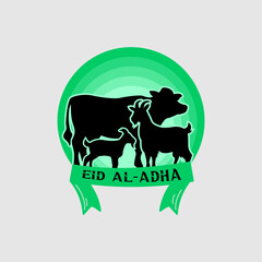 Eid Al-Adha logo vector graphic illustration on background