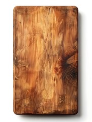 of Isolated Wooden Board on White Background