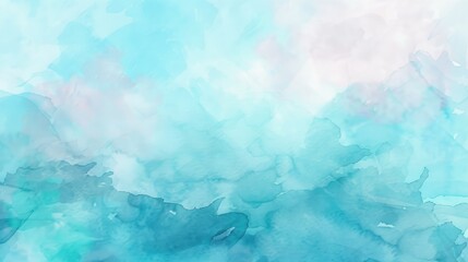 Pastel colored background with an abstract watercolor texture in sky blue