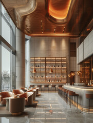 interior of luxury restaurant