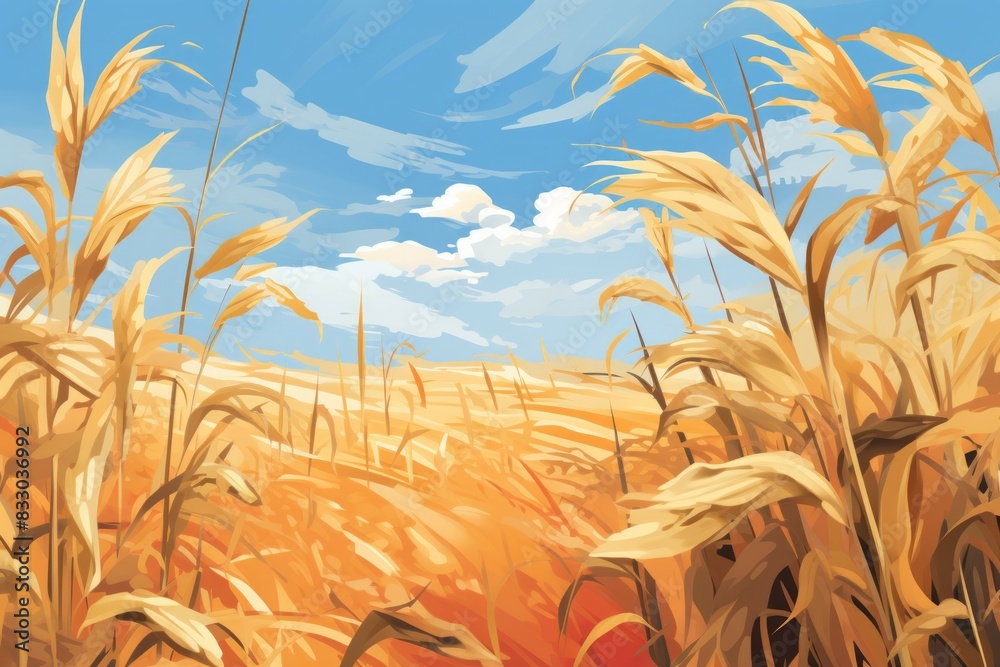 Canvas Prints Cornfields - Generative AI