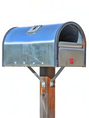 Isolated Mailbox on White Background Modern