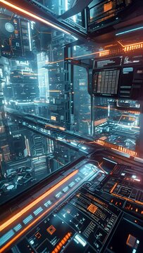 A futuristic city with intricate designs with modern technology