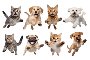 Jumping animal png on transparent background