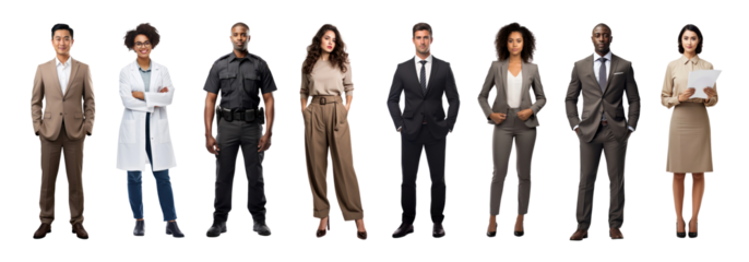 Adult, full body, people png element set on transparent background