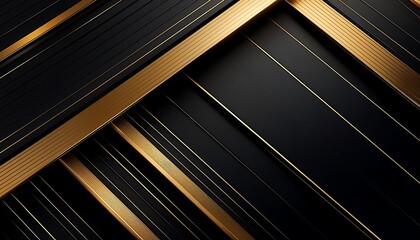 Obraz premium Elegant abstract background in shiny black and gold colors. posters, wallpapers, banners.