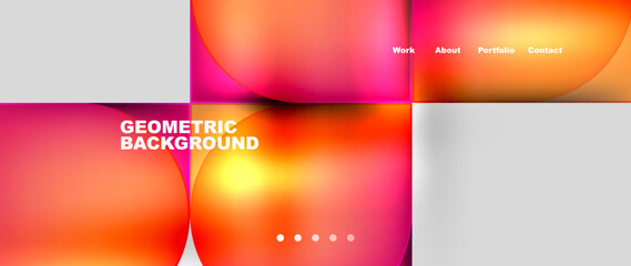 Geometric abstract glassmorphism with circles and squares. Vector Illustration For Wallpaper, Banner, Background, Card, Book Illustration, landing page