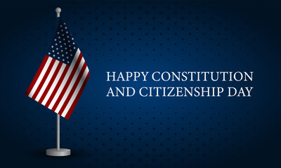 Happy Constitution and citizenship day United States Of America background vector illustration