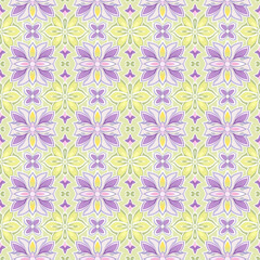 Fototapeta premium Floral variety color, form natural, seamless fabric pattern.