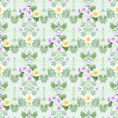 Obraz premium Floral variety color, form natural, seamless fabric pattern.