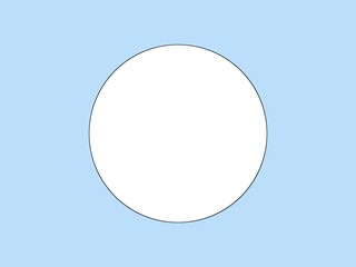 Blue background with white circle shape