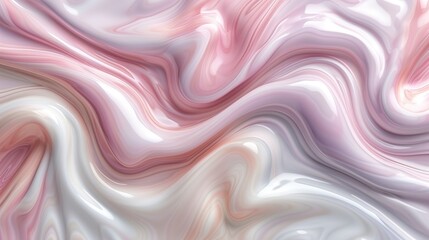 Obraz premium Marble Texture with Pink and White Swirls
