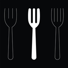 fork and spoon restaurant icon isolated on white background. vector Illustration. eps 10. fork icon. fork and spoon icon.