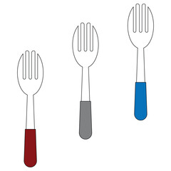 fork and spoon restaurant icon isolated on white background. vector Illustration. eps 10. fork icon. fork and spoon icon.