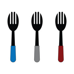 fork and spoon restaurant icon isolated on white background. vector Illustration. eps 10. fork icon. fork and spoon icon.