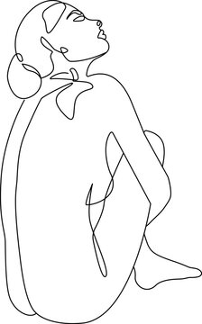 recommend clip art: Abstract Woman Body Line Art Vector Drawing. Female Figure Minimalistic Style. Abstract Body Line Drawing Style. Modern Trendy Continuous Linear Art. Fashionable Print of Beauty Female Back