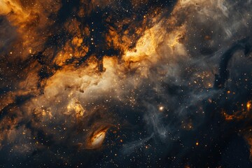 Fototapeta premium Dynamic universe panorama with colorful display