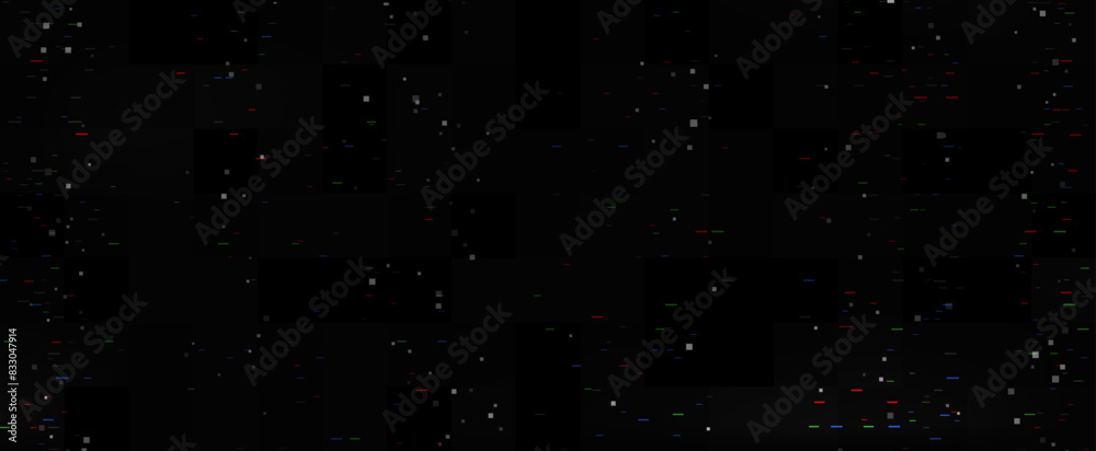Poster pixelated noise texture template. glitch video tape background. glitched vhs tv pixel wallpaper. ima