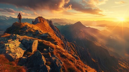 Naklejka premium The mountainous tourist destination offers stunning vistas and thrilling outdoor adventures.