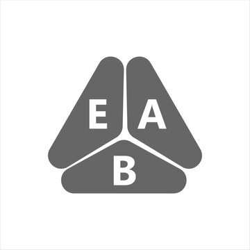 EAB letter logo design on white background. Creative  modern EAB letter logo design. Vector design.