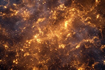 Dynamic universe panorama with colorful display