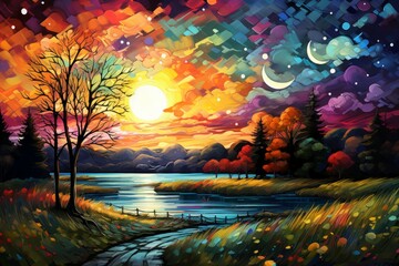 Autumn skies - Generative AI