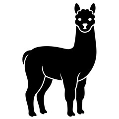 Alpaca silhouette vector illustration