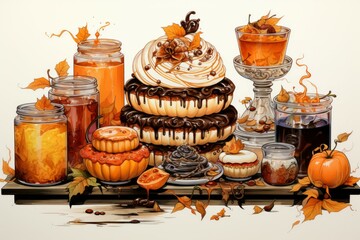 Autumn desserts - Generative AI