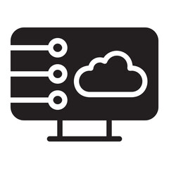 connection network glyph icon