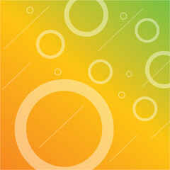 Trendy geometric abstract summer background. Dynamic shapes composition. summer background with yellow and orange circles and flowers