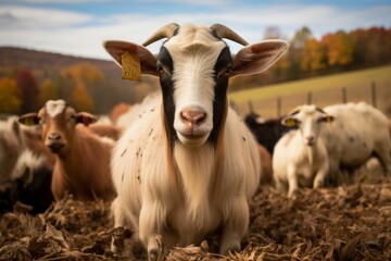 Fototapeta premium Farm animals - Generative AI