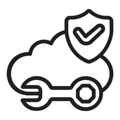 service cloud line icon