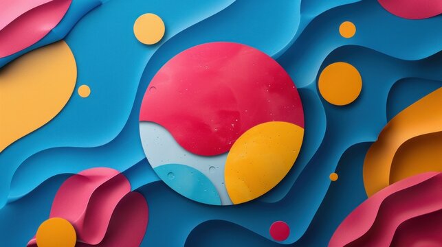 Craft a professional mockup for a conference event badge design that reflects the theme of innovation and collaboration with modern graphics.