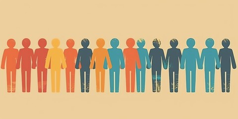 A diverse group of people of all ages and genders.