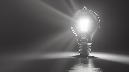 standing light bulb theme side view highlighting illuminated innovation futuristic 