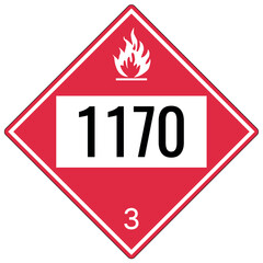 Hazardous material sign class 3 hazardous substances (Flammable and Combustible Liquids)