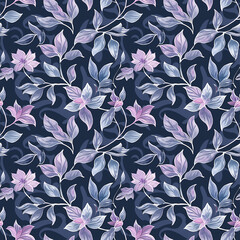 Repeating floral pattern for wallpaper or fabric design, wrapping