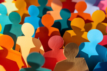 colorful paper symbolizes racial unity