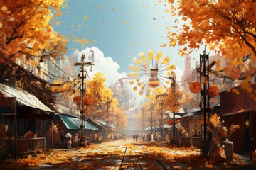 Obraz premium Autumn fairs - Generative AI