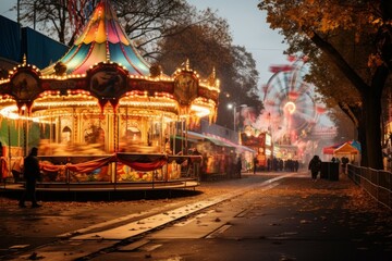 Fototapeta premium Autumn fairs - Generative AI